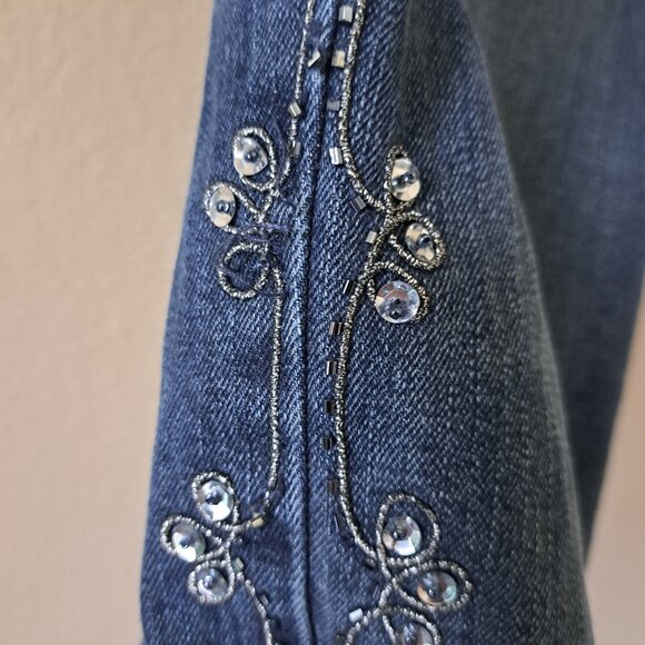INC Concepts y2k Embellished Boot Cut Jeans Size 6P - Picture 6 of 12